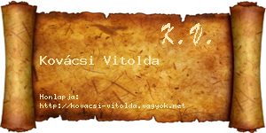 Kovácsi Vitolda névjegykártya
